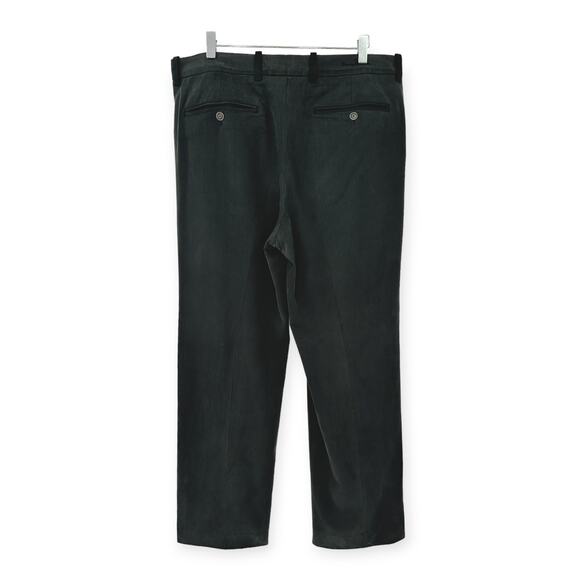 Tommy Bahama | 34W x 30L | Black Silk Rayon Blend Double-Pleat Pants Trousers - Picture 6 of 11